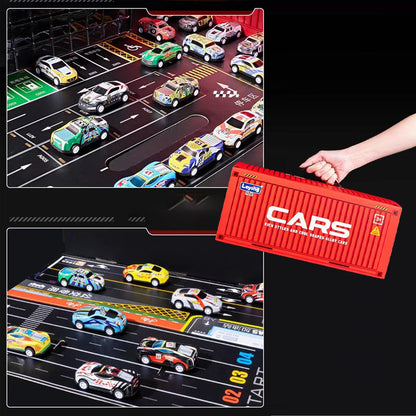 🎅Weihnachtsaktion 50% RABATT🎁48 Mini-Rückziehautos mit eingebautem Garagenset