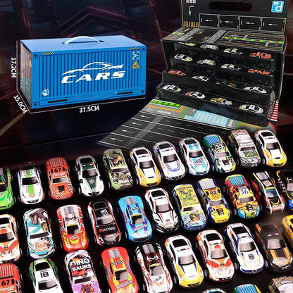 🎅Weihnachtsaktion 50% RABATT🎁48 Mini-Rückziehautos mit eingebautem Garagenset