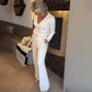 💃🌟Elegantes Set aus Oberteil und Hose mit weitem Bein✨