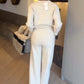 💃🌟Elegantes Set aus Oberteil und Hose mit weitem Bein✨