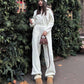 Cozy Warm Zip Front Jumpsuit