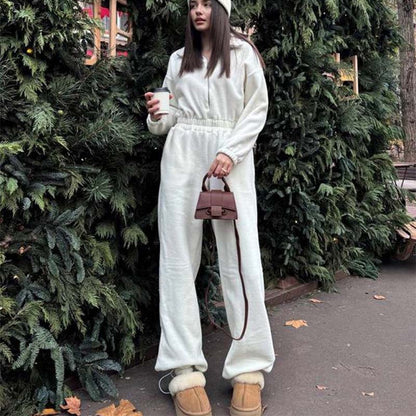 Cozy Warm Zip Front Jumpsuit