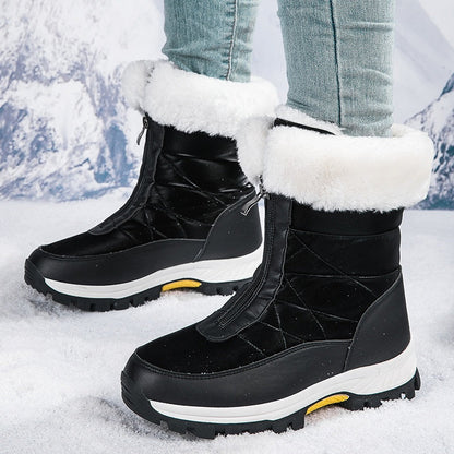 🔥🚀Kostenloser Versand💝👢Rutschfeste, warme Schneestiefel mit Reißverschluss für Damen✨