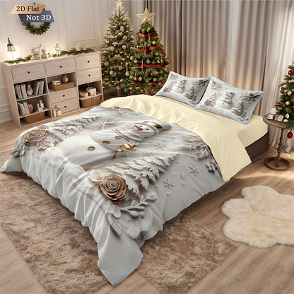 ⏳Nur für kurze Zeit 50 % Rabatt⏰Festliches 3-teiliges Weihnachts-Bettwäscheset🛏️❤️