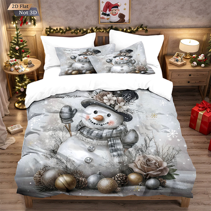 ⏳Nur für kurze Zeit 50 % Rabatt⏰Festliches 3-teiliges Weihnachts-Bettwäscheset🛏️❤️