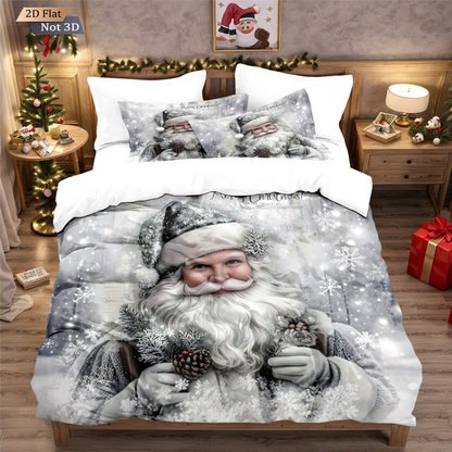 ⏳Nur für kurze Zeit 50 % Rabatt⏰Festliches 3-teiliges Weihnachts-Bettwäscheset🛏️❤️