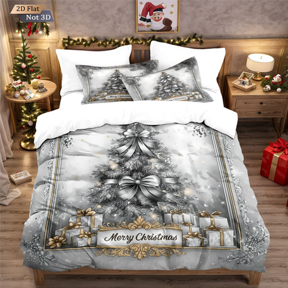 ⏳Nur für kurze Zeit 50 % Rabatt⏰Festliches 3-teiliges Weihnachts-Bettwäscheset🛏️❤️