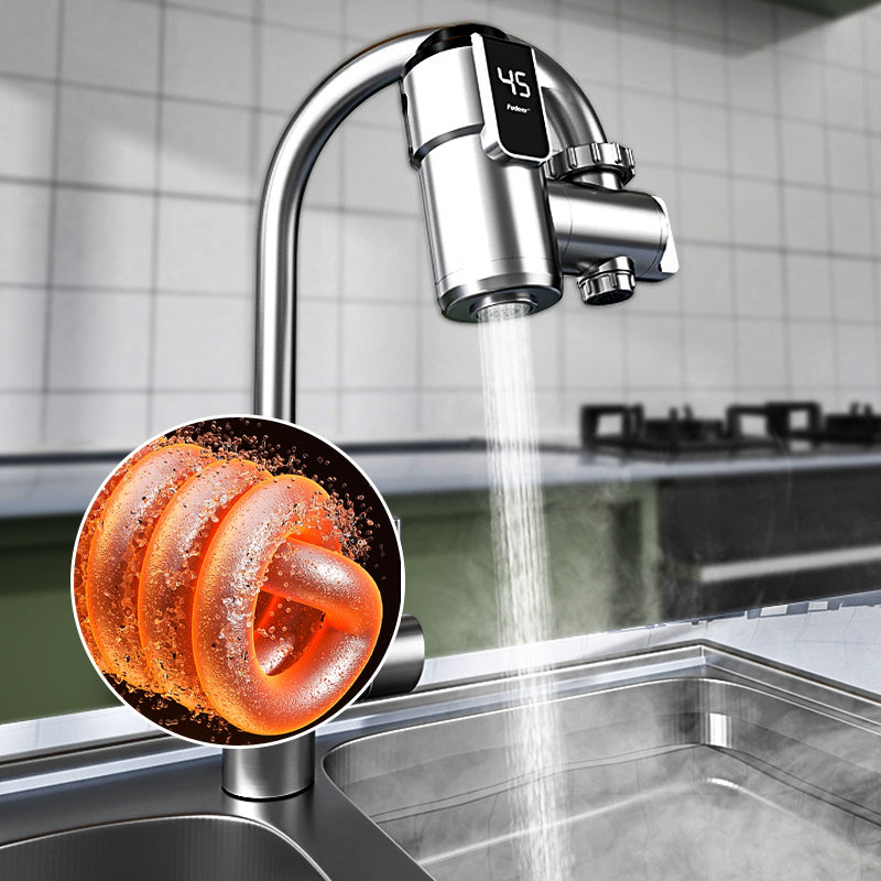 Elektrischer Warmwasserhahn ohne Installation mit Digitalanzeige