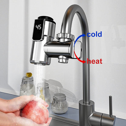 Elektrischer Warmwasserhahn ohne Installation mit Digitalanzeige