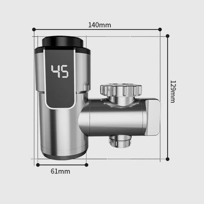 Elektrischer Warmwasserhahn ohne Installation mit Digitalanzeige