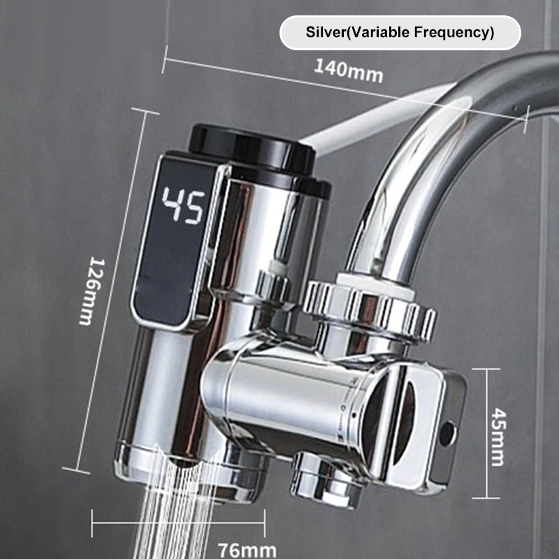 Elektrischer Warmwasserhahn ohne Installation mit Digitalanzeige