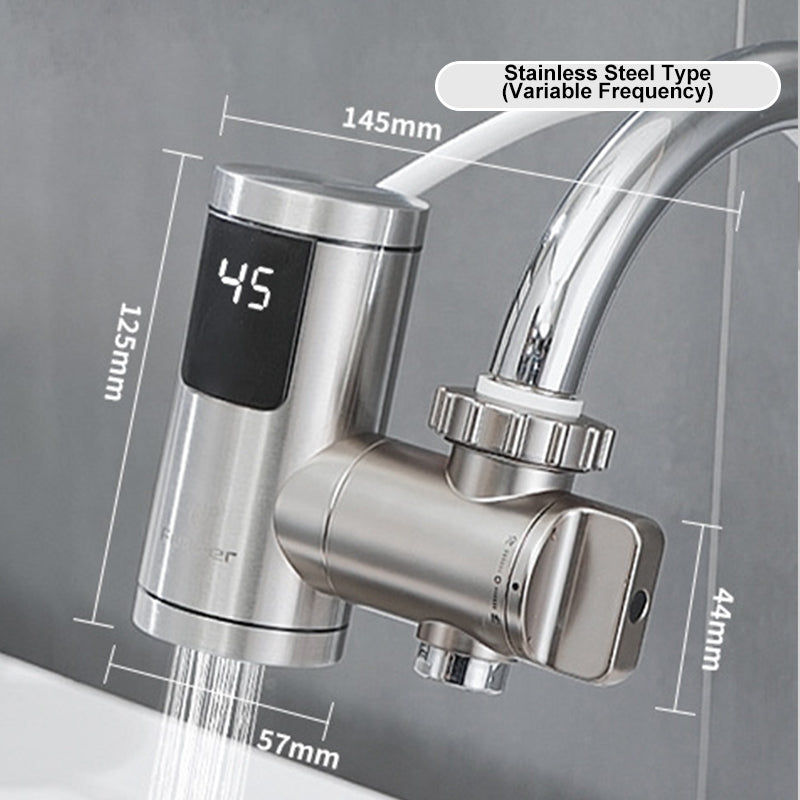 Elektrischer Warmwasserhahn ohne Installation mit Digitalanzeige