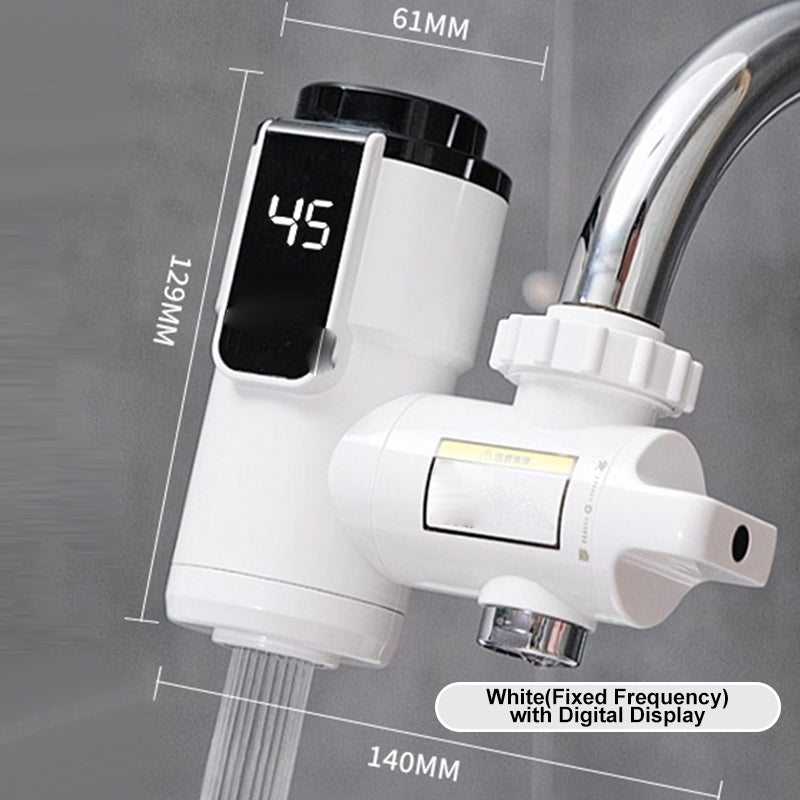 Elektrischer Warmwasserhahn ohne Installation mit Digitalanzeige