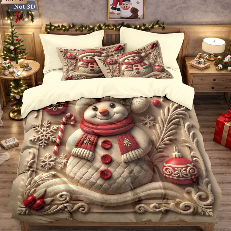 🔥Black-Friday-Mega-Angebot – 50 % Rabatt!🔥Festliches Weihnachts 3-teiliges Bettwäsche-Set