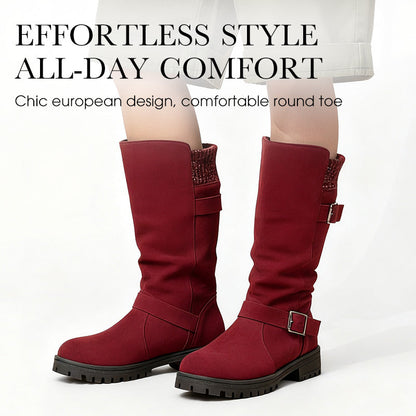 💖Black-Friday-Mega-Angebot – 50 % Rabatt!💖Damen Slouchy Boots bis zur mittleren Wade