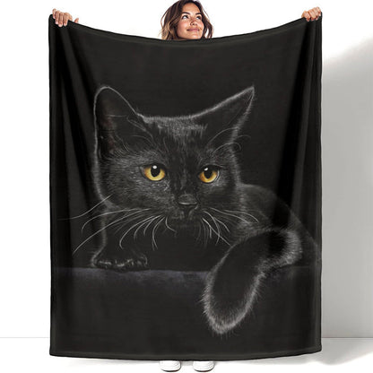 ⏳LETZTER TAG DES AUSVERKAUFS 50 % RABATT!⏰🐱Schwarze Katze – Gemütliche Decke für jede Jahreszeit