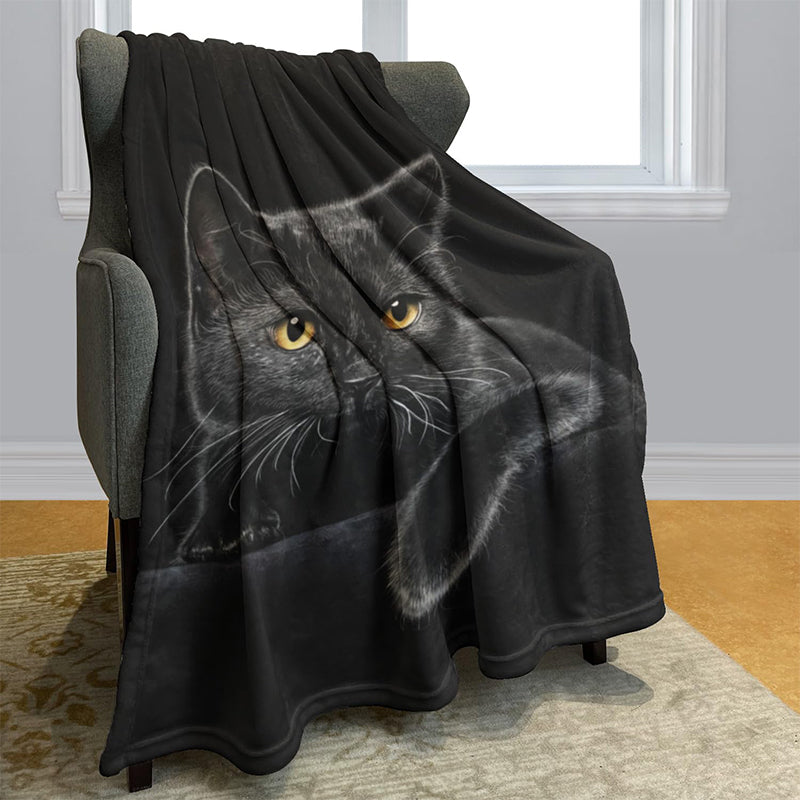 ⏳LETZTER TAG DES AUSVERKAUFS 50 % RABATT!⏰🐱Schwarze Katze – Gemütliche Decke für jede Jahreszeit