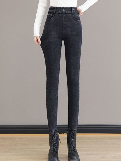 👖 60 % RABATT! ✨ WARME SKINNY-JEANS – Hohe Taille & Stretchmaterial, optimaler Tragekomfort für den Winter, trendiger Stil für den Alltag und Ausgehen ❄️💃