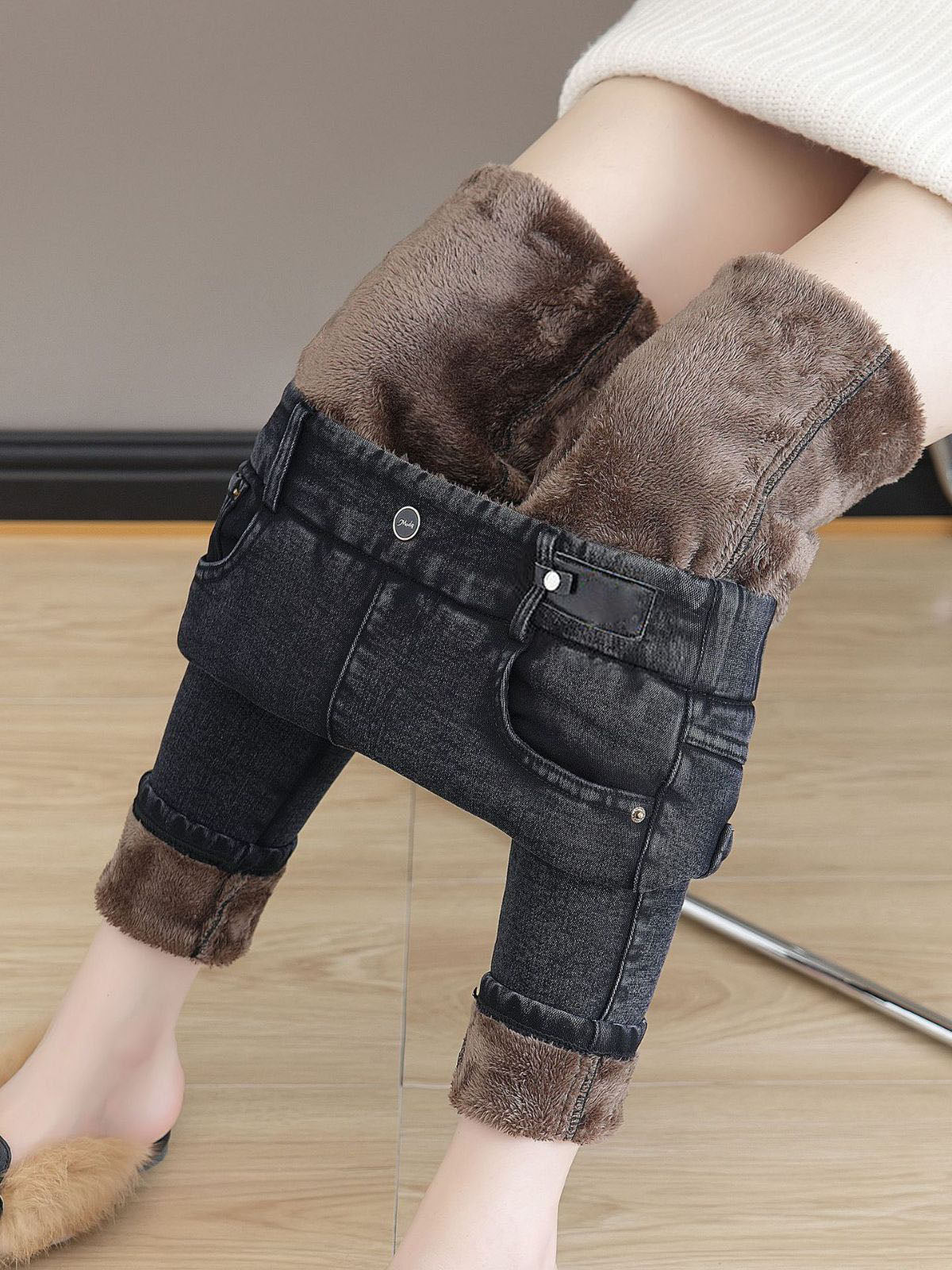 👖 60 % RABATT! ✨ WARME SKINNY-JEANS – Hohe Taille & Stretchmaterial, optimaler Tragekomfort für den Winter, trendiger Stil für den Alltag und Ausgehen ❄️💃