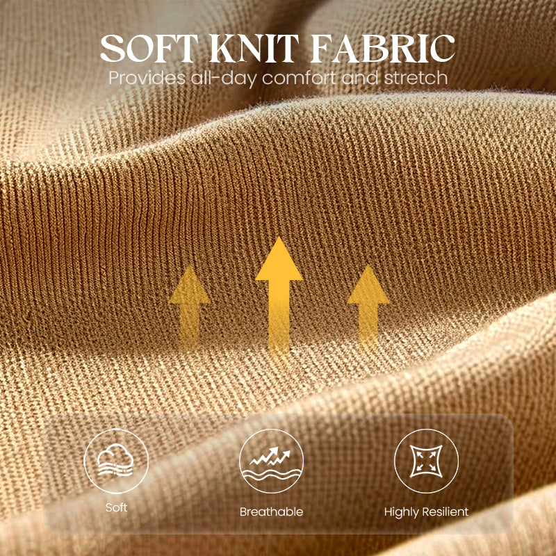 Langärmliges, gestreiftes, figurbetontes Strickkleid für Damen