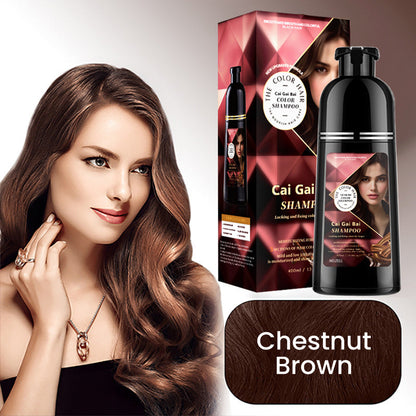 🍎 JETZT 50 % RABATT!✨3-in-1 Haarfärbe-Shampoo, Pflanzenextrakte für leuchtende