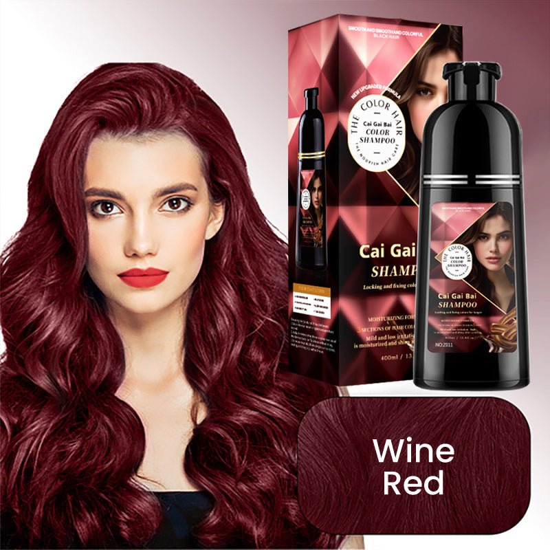 🍎 JETZT 50 % RABATT!✨3-in-1 Haarfärbe-Shampoo, Pflanzenextrakte für leuchtende