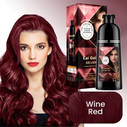 🍎 JETZT 50 % RABATT!✨3-in-1 Haarfärbe-Shampoo, Pflanzenextrakte für leuchtende