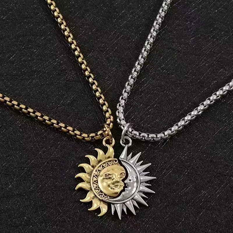 🌞 50 % Rabatt! 🌙 Sonne-Mond-Anhänger-Set – Symbolträchtiger Schmuck mit asymmetrischem Design, das perfekte Geschenk für Partner oder Freunde ✨