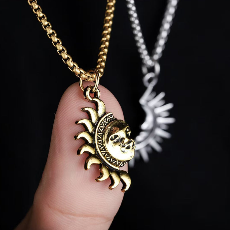 🌞 50 % Rabatt! 🌙 Sonne-Mond-Anhänger-Set – Symbolträchtiger Schmuck mit asymmetrischem Design, das perfekte Geschenk für Partner oder Freunde ✨