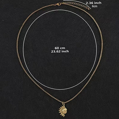 🌞 50 % Rabatt! 🌙 Sonne-Mond-Anhänger-Set – Symbolträchtiger Schmuck mit asymmetrischem Design, das perfekte Geschenk für Partner oder Freunde ✨