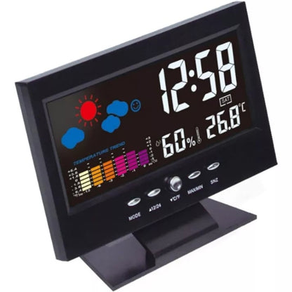 50% Rabatt🔥Digitaler LED-Temperatur- und Luftfeuchtigkeitsmonitor, Wettervorhersage, LED-Tischwecker