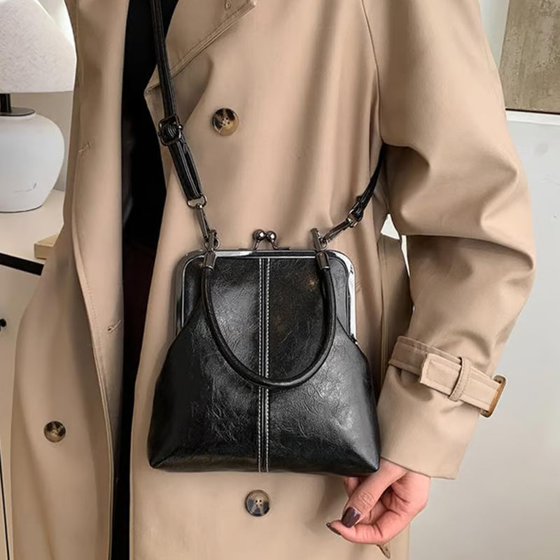 👜 54% Rabatt! Vintage-Wachsledertasche – als Hand- & Umhängetasche | Gut organisiertes Innenfach | Vielseitige Damentasche ✨