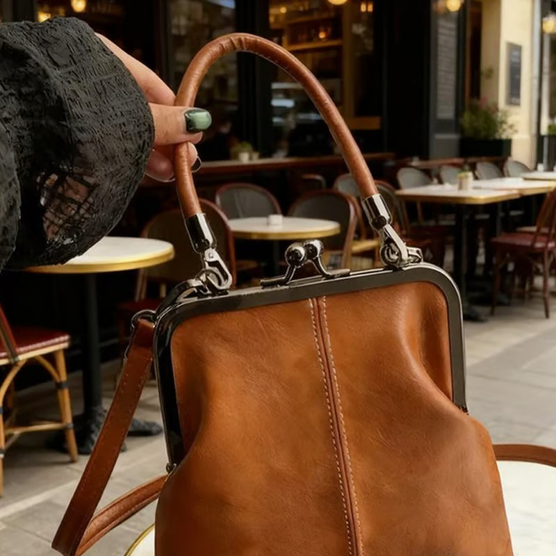 👜 54% Rabatt! Vintage-Wachsledertasche – als Hand- & Umhängetasche | Gut organisiertes Innenfach | Vielseitige Damentasche ✨