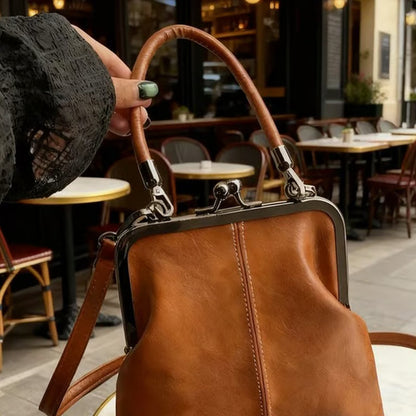 👜 54% Rabatt! Vintage-Wachsledertasche – als Hand- & Umhängetasche | Gut organisiertes Innenfach | Vielseitige Damentasche ✨