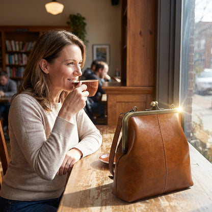 👜 54% Rabatt! Vintage-Wachsledertasche – als Hand- & Umhängetasche | Gut organisiertes Innenfach | Vielseitige Damentasche ✨