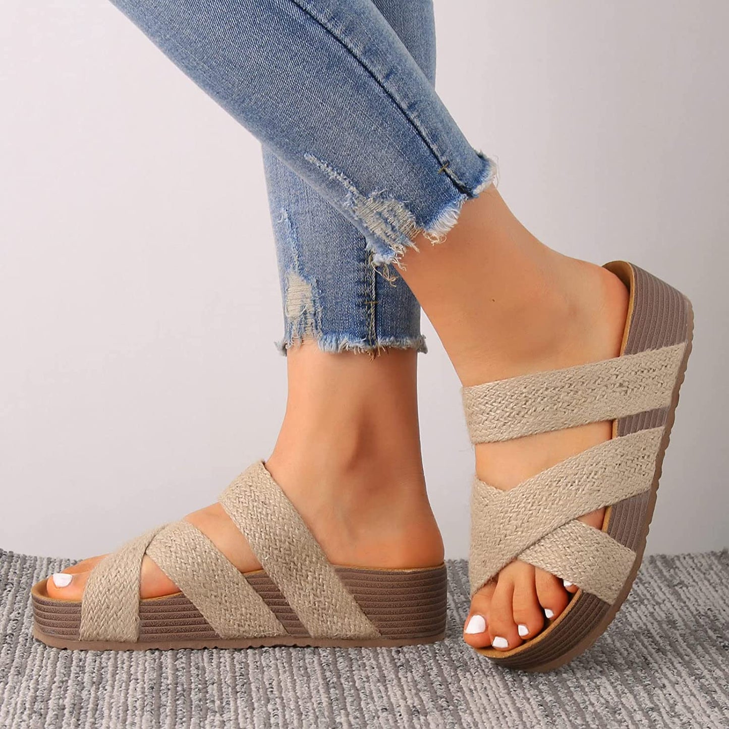 👡 Halber Preis! ✨ Plateau-Sandalen im California-Casual-Stil – mit Polsterung, bequem & stylisch ☀️