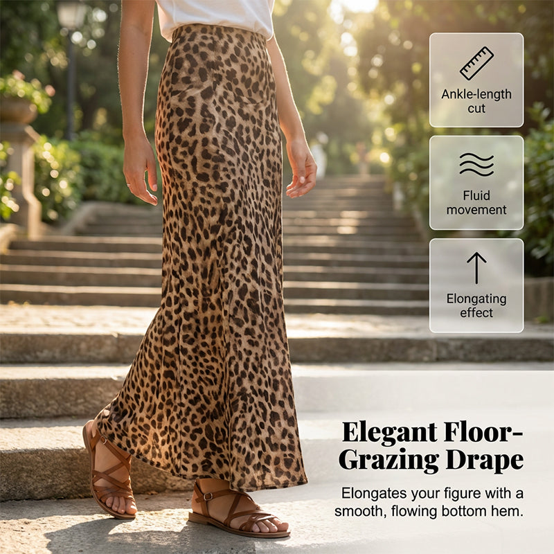 🐆 50% Rabatt! Damen Leopardenrock mit hoher Taille und Fischschwanzschnitt – leicht & knitterarm | vielseitig & beinverlängernd ✨