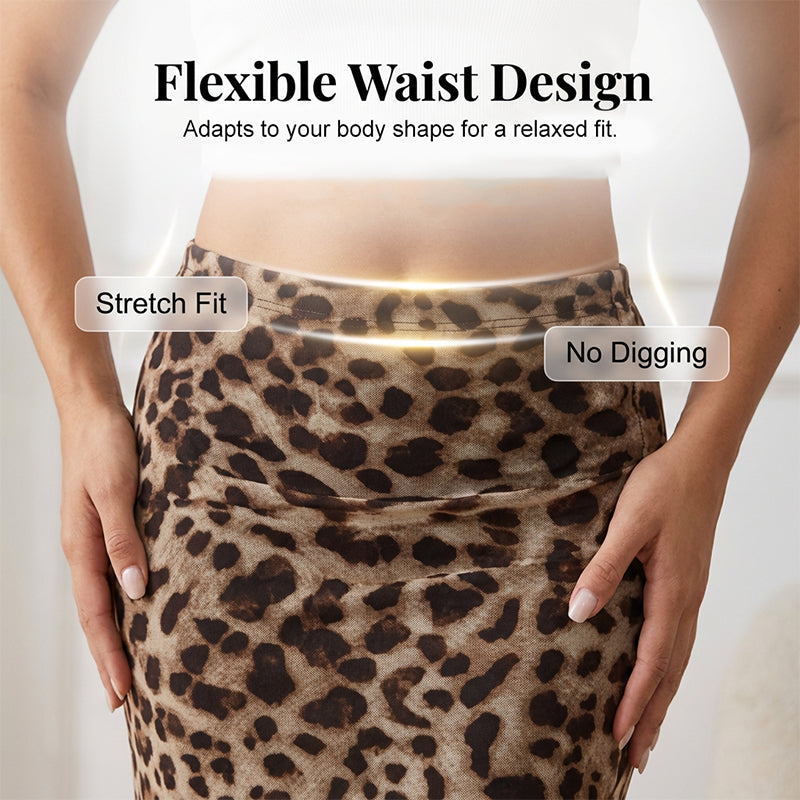 🐆 50% Rabatt! Damen Leopardenrock mit hoher Taille und Fischschwanzschnitt – leicht & knitterarm | vielseitig & beinverlängernd ✨