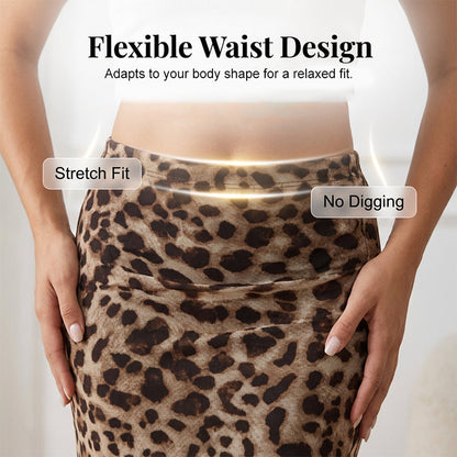 🐆 50% Rabatt! Damen Leopardenrock mit hoher Taille und Fischschwanzschnitt – leicht & knitterarm | vielseitig & beinverlängernd ✨
