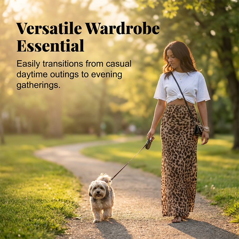 🐆 50% Rabatt! Damen Leopardenrock mit hoher Taille und Fischschwanzschnitt – leicht & knitterarm | vielseitig & beinverlängernd ✨