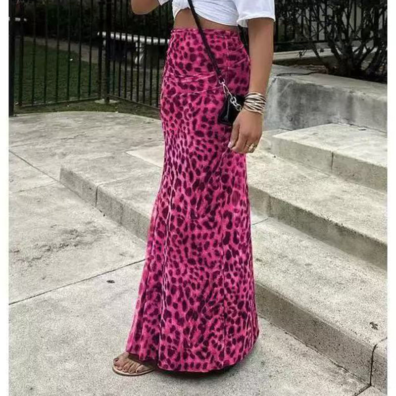 🐆 50% Rabatt! Damen Leopardenrock mit hoher Taille und Fischschwanzschnitt – leicht & knitterarm | vielseitig & beinverlängernd ✨
