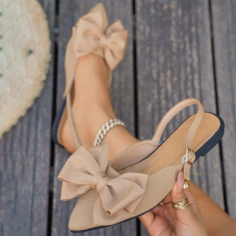 🔥 50 % Rabatt! 👡 Damen Ballerinas – klassische Spitze, Schleifenverzierung, bequemer 1 cm Absatz 💫 | Rutschfest & bequem – ideal für lange Arbeitstage 🏃‍♀️