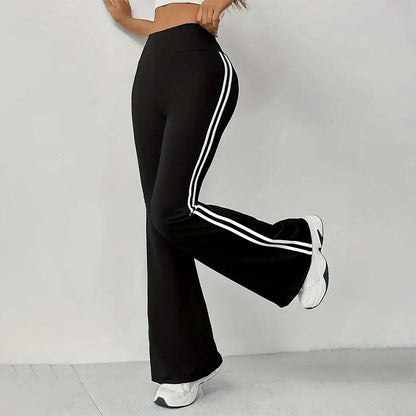 🔥 Limited: 50% Rabatt | Retro High Waist Flared Pants mit Seitenstreifen – Seitenstreifen für eine schlankmachende Wirkung ✨👖