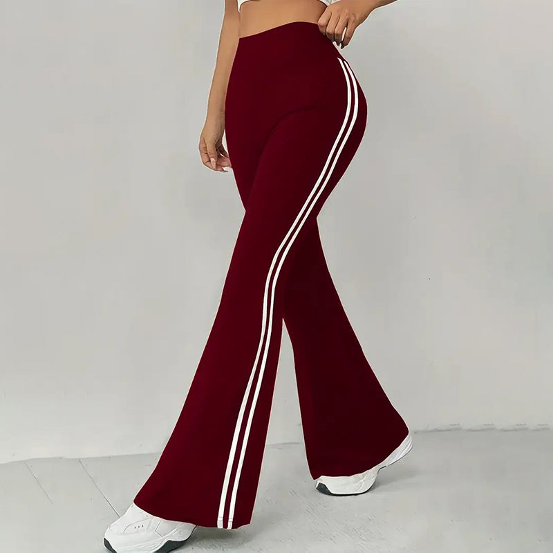 🔥 Limited: 50% Rabatt | Retro High Waist Flared Pants mit Seitenstreifen – Seitenstreifen für eine schlankmachende Wirkung ✨👖