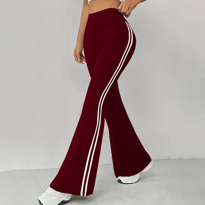 🔥 Limited: 50% Rabatt | Retro High Waist Flared Pants mit Seitenstreifen – Seitenstreifen für eine schlankmachende Wirkung ✨👖
