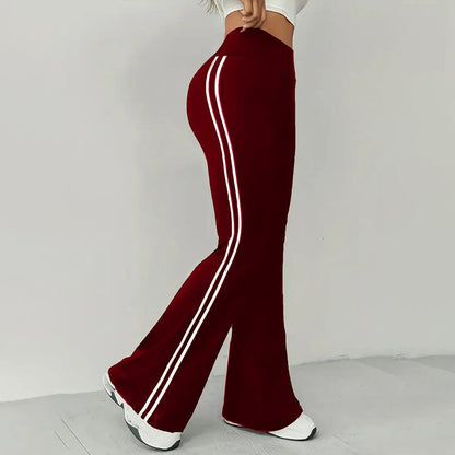 🔥 Limited: 50% Rabatt | Retro High Waist Flared Pants mit Seitenstreifen – Seitenstreifen für eine schlankmachende Wirkung ✨👖