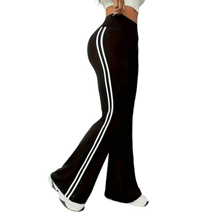 🔥 Limited: 50% Rabatt | Retro High Waist Flared Pants mit Seitenstreifen – Seitenstreifen für eine schlankmachende Wirkung ✨👖