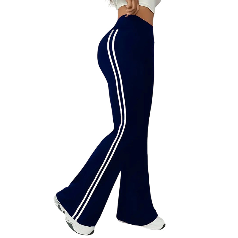 🔥 Limited: 50% Rabatt | Retro High Waist Flared Pants mit Seitenstreifen – Seitenstreifen für eine schlankmachende Wirkung ✨👖