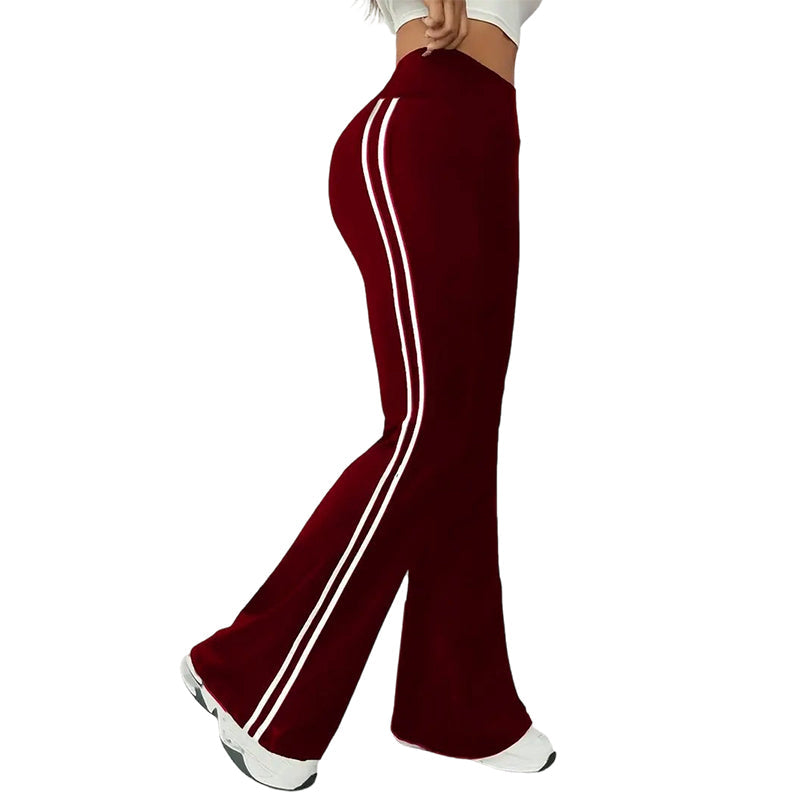 🔥 Limited: 50% Rabatt | Retro High Waist Flared Pants mit Seitenstreifen – Seitenstreifen für eine schlankmachende Wirkung ✨👖