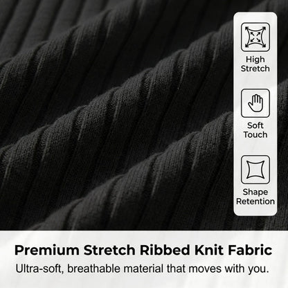 🌬️ Das „atmungsaktive“ Strickoberteil – Herren Reißverschluss-Poloshirt mit Rippenstrick | Perfekt für Büro & Freizeit 🏢➡️🌿